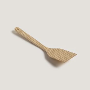 Espatula curva de madera de bamboo de 34 cm