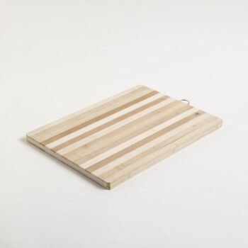 Tabla de bamboo rectangular grande rayada 38 x 28 cm