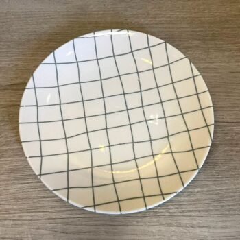 Plato playo de ceramica Grid de 26 cm