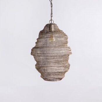 Colgante de hierro silver antique Madhur de 46 x 40 cm