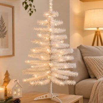 Arbol de navidad blanco de 140 cm