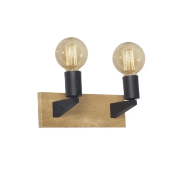 Aplique de pared modelo Lucca doble marron claro