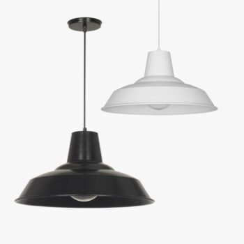 Colgante de metal estilo antiguo Badajoz de 43 cm en negro o blanco