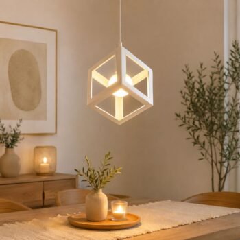 Colgante Cubo Blanco