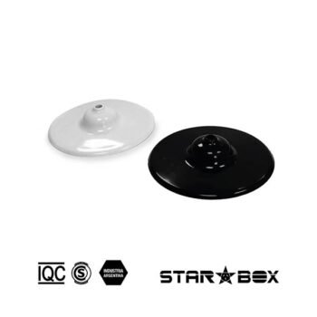 Floron plastico con prensa cable negro de 12 cm