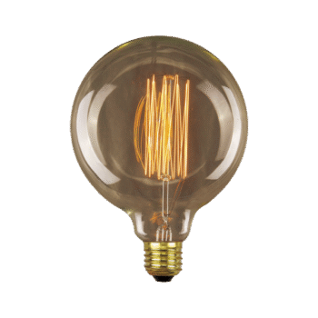 Lampara de Filamento Carbono Globo G125 Dimerizable 24w Luz calida
