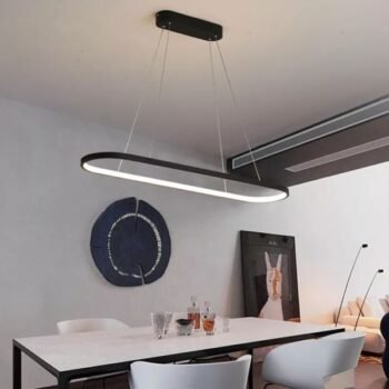 Lampara colgante Led ovalada minimalista con tono de luz regulable 55w