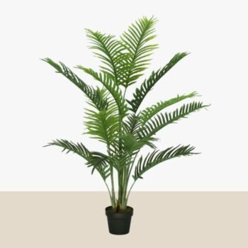 Planta artificial con hojas de palmera areca de 125 cm en maceta