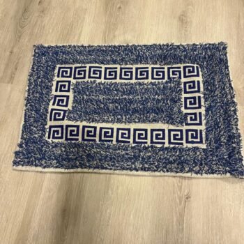 Alfombra para baño estampada azul de 60 x 40 cm