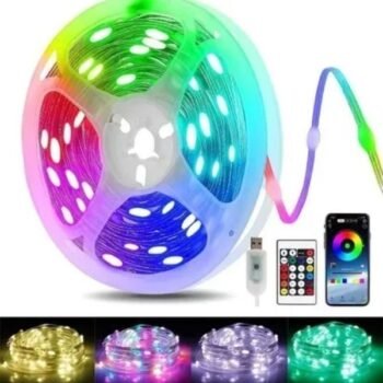 Tira guirnalda alambre Led pixel Usb Rgb 5 mts audio ritmico sumergible