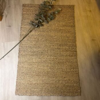 Alfombra de hilos de yute natural rectangular de 100 x 60 cm