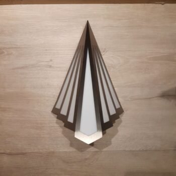 Aplique de pared de acero con acrilico modelo Anzio de 20 x 35 cm