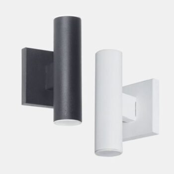 Aplique pared bidireccional metalico modelo Terraza en negro o blanco