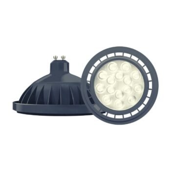 Lampara Led Ar111 11W Marco Gris Luz Calida Macroled