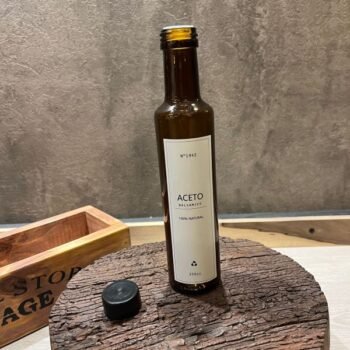 Botella de vidrio ambar para aderezo aceto de 250 cc