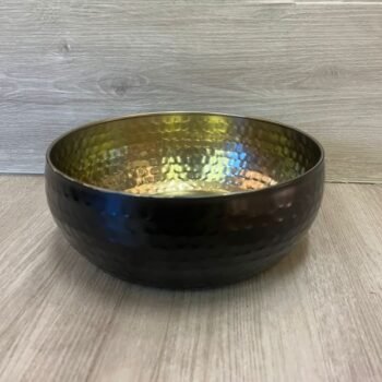 Bowl de acero black & golden Dalsi 20x9 cm