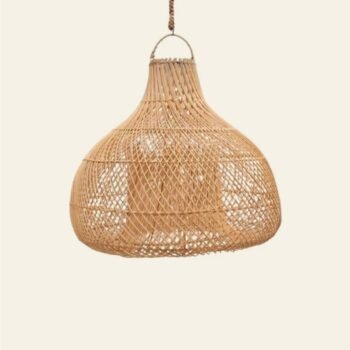 Colgante artesanal Burak de ratan natural de 60 x 54 cm