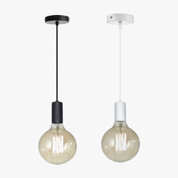 Colgante minimalista modelo Matera de 9 cm de pvc en color blanco o negro