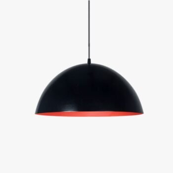 Colgante de chapa modelo Nantes negro y naranja de 42 cm