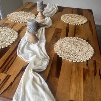 Camino de gaza simple natural rustico de 70 x 250 cm