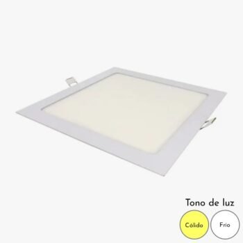 Plafon de embutir 12w cuadrado luz led calida o fria Candela