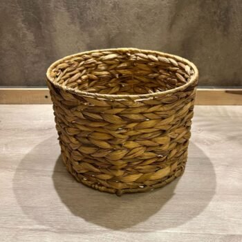 Cesta redonda de fibras de banano chico de 26 x 18 cm
