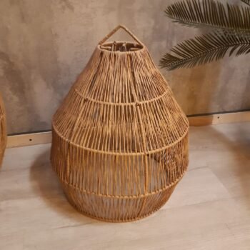 Colgante artesanal de hierro con hilos kraft Drop 40 x 43 cm