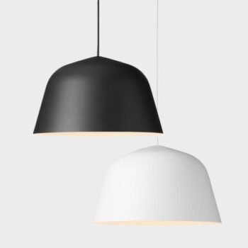 Colgante Leuk de aluminio moderno modelo Nerin en color negro o blanco