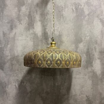 Colgante de metal color bronce calado estilo Marroqui de 50 x 20 cm