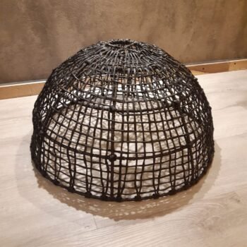 Colgante artesanal modelo Marbella negro de 50 x 26 cm hilo Kraft