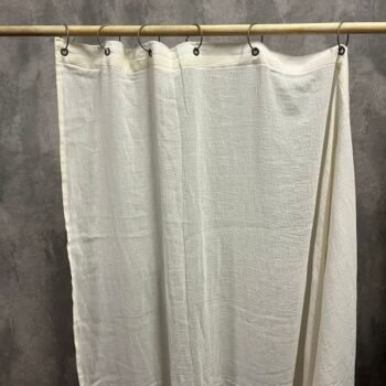 Cortina lisa de gaza natural con volado de 180 x 185 cm