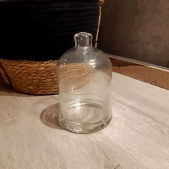 Cupula envase de vidrio con base de 10 x 15,5 cm