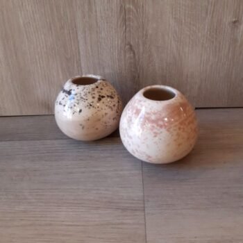 Cuenco difusor de ceramica bombe en 2 colores salpicados de 10 x 8 cm