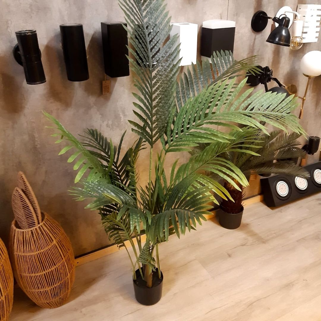 Planta artificial hojas de palmera de 140 cm en maceta