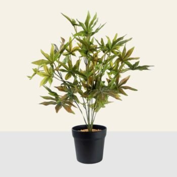 Planta artificial hojas tonos verdes de 40 cm en maceta