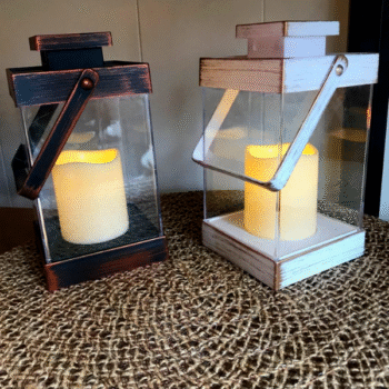 Farol Fanal Acrilico Con Vela Blanco o Negro