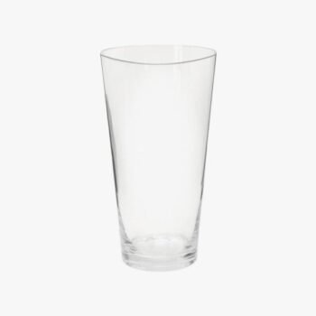 Florero de vidrio tipo vaso alto de 25 cm