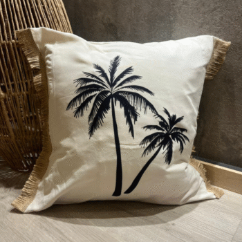 Funda para almohadones Con Ribete de Yute de 40 x 45 cm