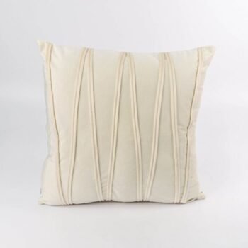 Funda para almohadones con ribetes zigzag natural de 42 x 42 cm