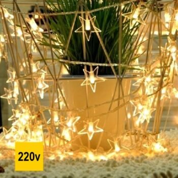 Guirnalda De Estrellas Led Electrica X 4 Mts Interconectables