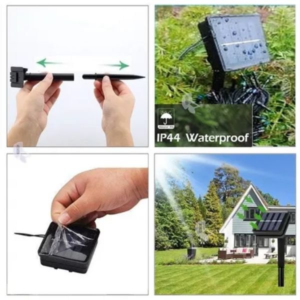 guirnalda solar 300 luces 30 mts