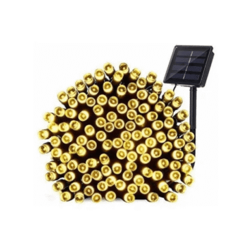 Guirnalda de 100 luces calidas Led Solar 10 m exterior