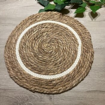 Plato de sitio / Individual de fibras naturales combinado de 40 cm