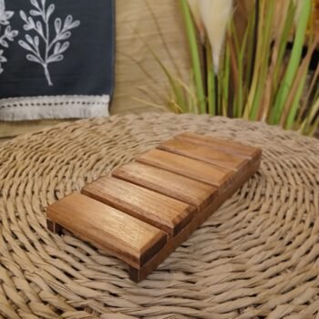 Jabonera de madera grande de 18 x 8 cm