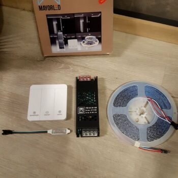 Kit tira Led 24v secuencial luz cálida de 10 mts con control y fuente