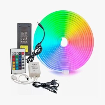 Kit Tira Led Neon Rgb de 5 mts con control remoto + fuente + controladora