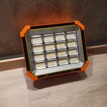 Lampara reflector solar portatil con panel desplegable