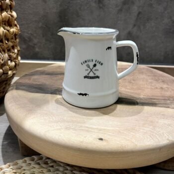 Jarro lechero de porcelana estampada Family Farm de 200 ml
