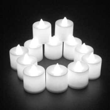 Pack de 6 Velas Led blancas luz fria de 3 x 4 cm