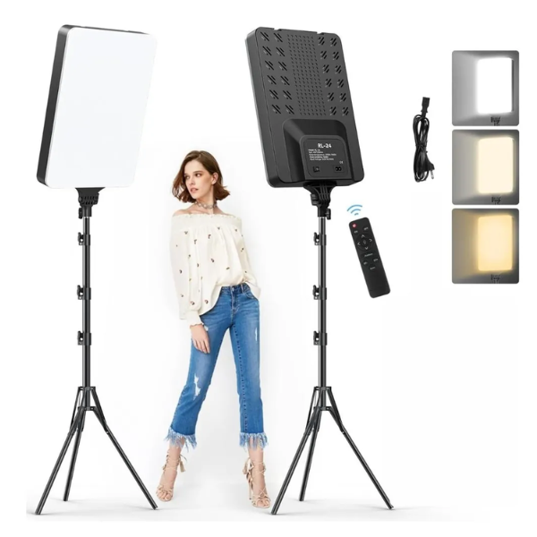 Panel Iluminación Luz Led Fotografía Con Tripode Y Control Remoto